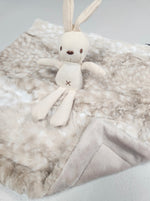 Load image into Gallery viewer, cibirian taupe bunny mini minky lovey
