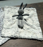 Load image into Gallery viewer, cuddle frost grey bunny mini minkey lovey