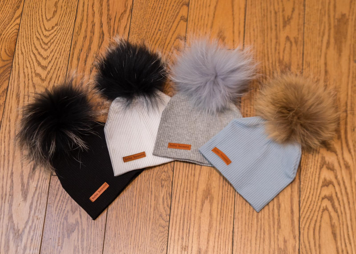 Ribbed Pom-Pom Hat – Honey Baby Inc