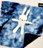 Load image into Gallery viewer, Smokey denim white bunny mini minky lovey
