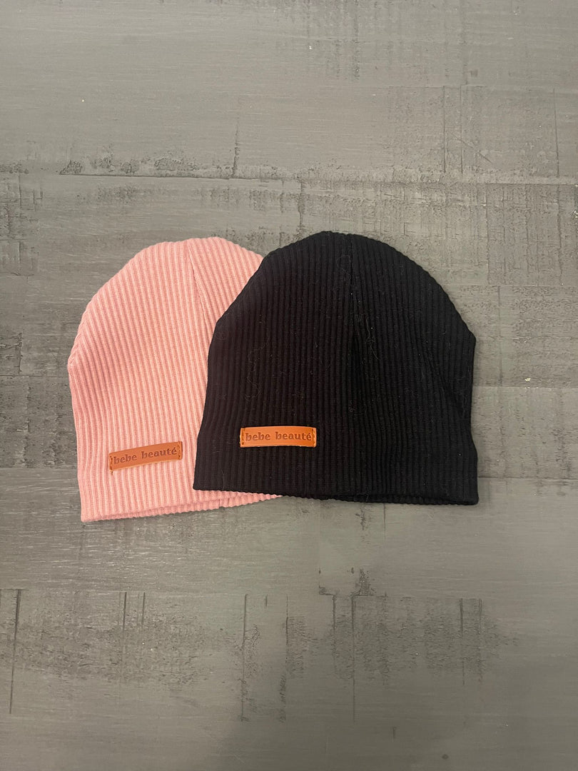 Ribbed Beanies with Fur